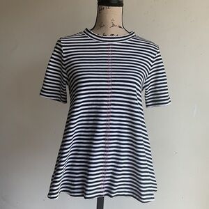 Top Ligne Striped Black And White Trapeze A-Line Top Size XS NWT